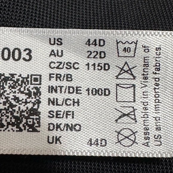 Glamorise Black Wireless Support Bra sz 44D - Picture 6 of 7